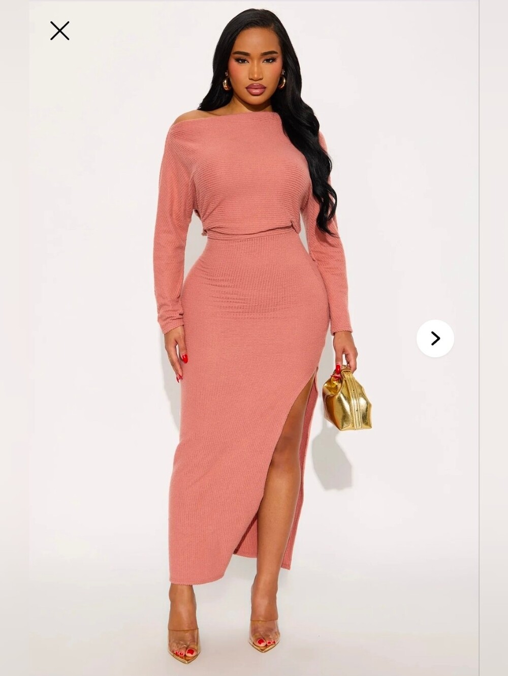 Fashion Nove Cornelia Sweater Maxi Dress Size XL